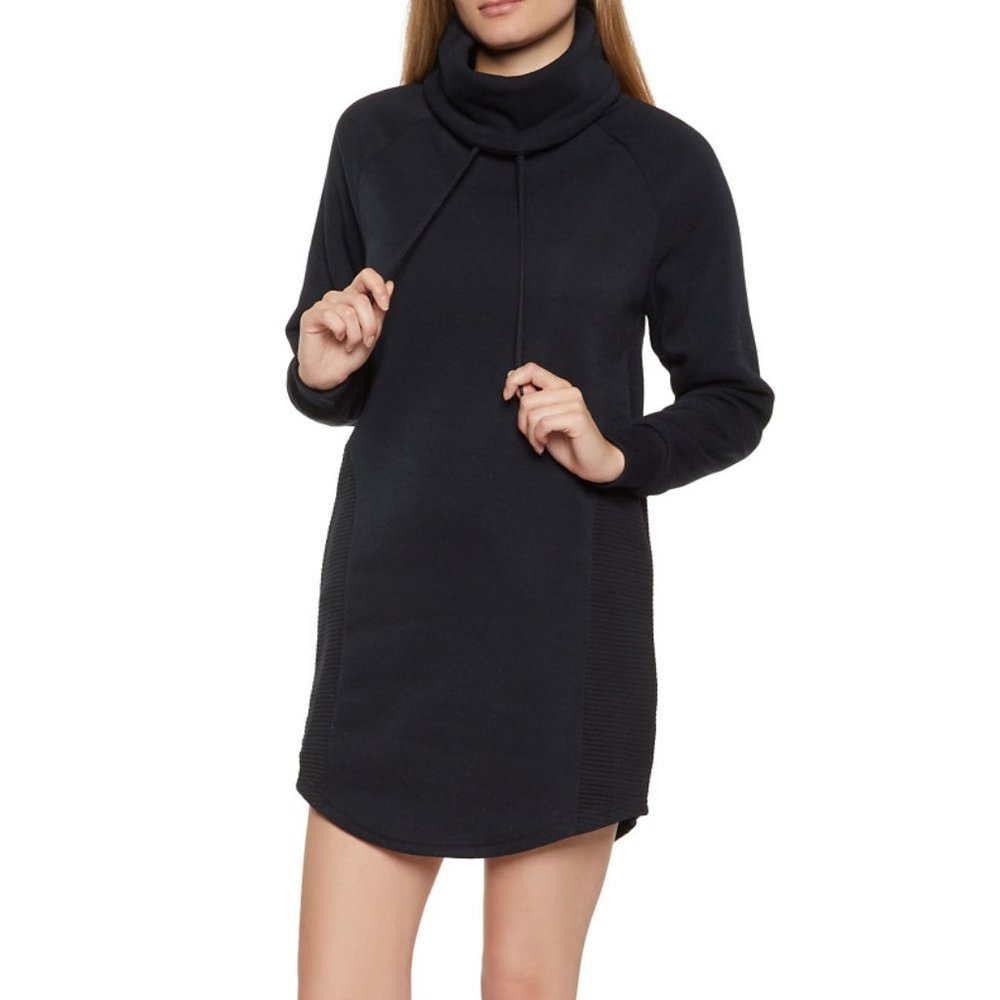Funnel Neck Sweatshirt Dress